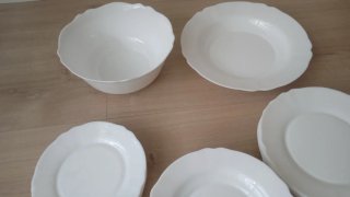 Vajilla de porcelana blanca 20 piezas