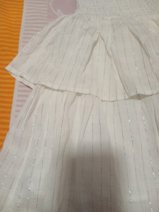 Vestido blanco sin mangas Talla Única