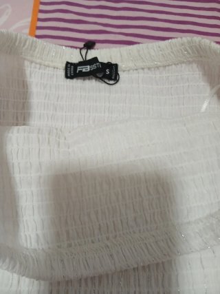 Vestido blanco sin mangas Talla Única