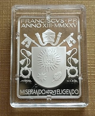 Moneda Vaticano plata 25 euros proof año 2025