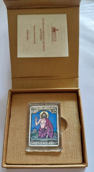 Moneda Vaticano plata 25 euros proof año 2025