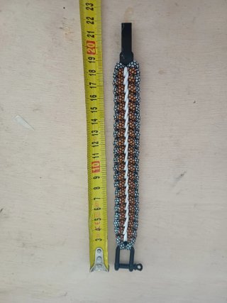Pulsera Paracord Negra y Naranja