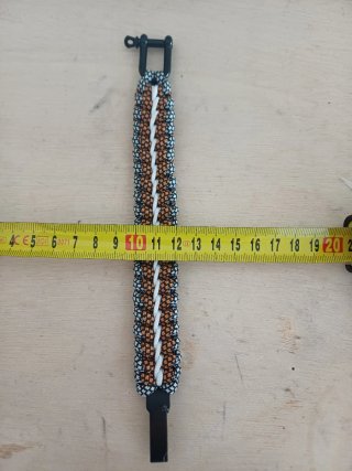 Pulsera Paracord Negra y Naranja
