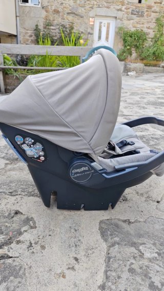 Juego Carrito Bebé 3 Piezas Gris