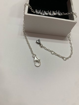 Pulsera Pandora Corazones Plata 20-22cm