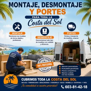 Montaje portes y mudanzas toda la costa del sol