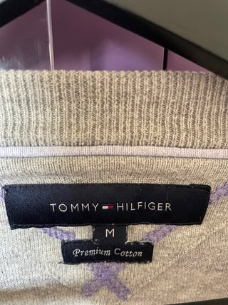 Jersey Tommy Hilfiger Rayas Morado Blanco