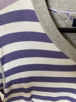 Jersey Tommy Hilfiger Rayas Morado Blanco