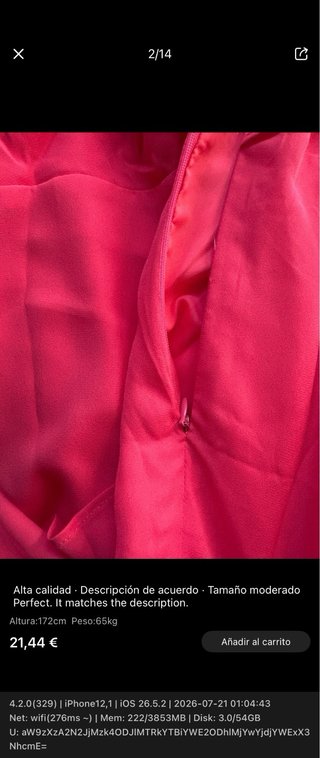 Vestido rojo con volantes