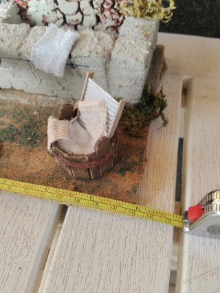 Scena presepe lavandaia