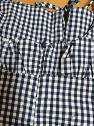 Top Zara cuadros azul y blanco Talla XL