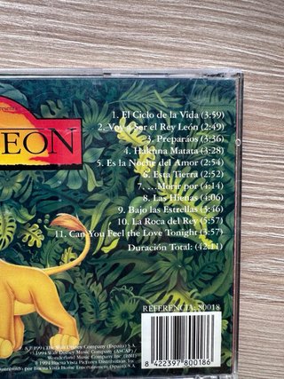 CD Banda Sonora El Rey León (Español) - Leer!