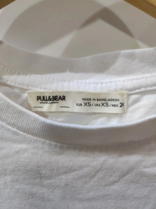 Camiseta Sunday Social Pull&Bear Blanca XS
