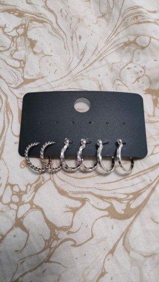 Pack 3 Pendientes Aro Plateados