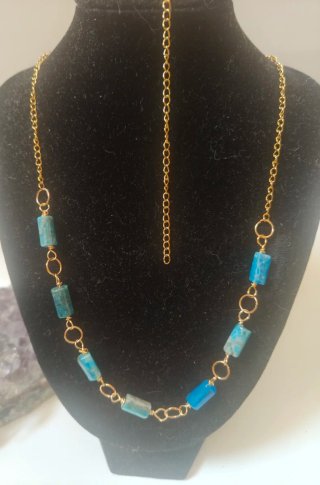 Parure Apatite Collana, Bracciale, Anello