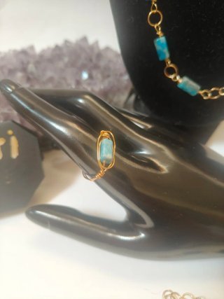 Parure Apatite Collana, Bracciale, Anello