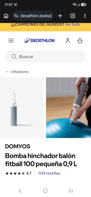 Pelota Pilates Talla M - Decathlon