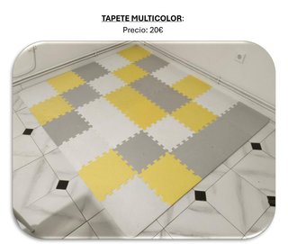 Tapete puzzle multicolor para niños