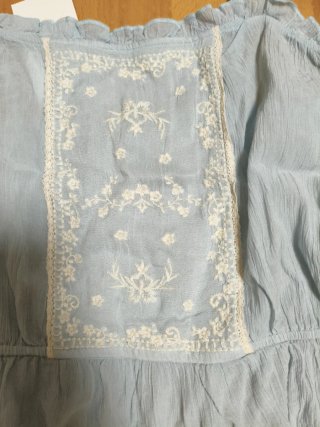 Top Zara Azul Talla XL Romántico.