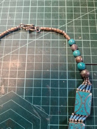 Collar Turquesa Plata Tibetana