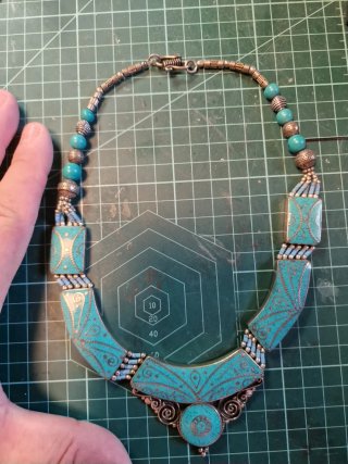 Collar Turquesa Plata Tibetana