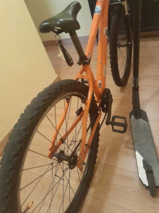 Bicicleta dechalont con fallos en la cadena
