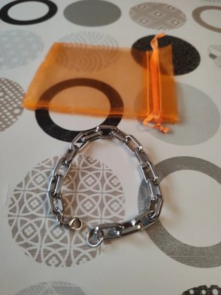 Pulsera eslabones acero hombre