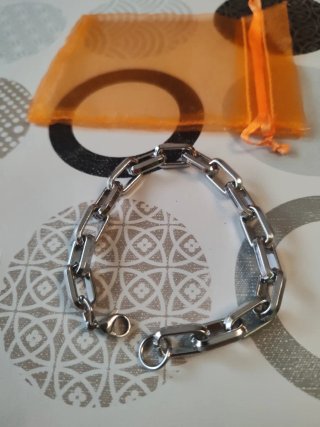 Pulsera eslabones acero hombre