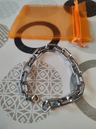 Pulsera eslabones acero hombre