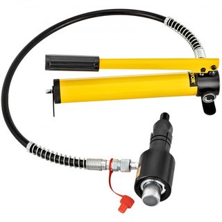 Expansor de Tubo de Escape Hidráulico, tamaño de 4.1 a 10.8 cm, Estirador de Tubo Hidráulico Manual de 10 T con 4 Matrices y 2 Estuches de Almacenamiento para Tubos de Cobre y Aluminio en Reparaci...