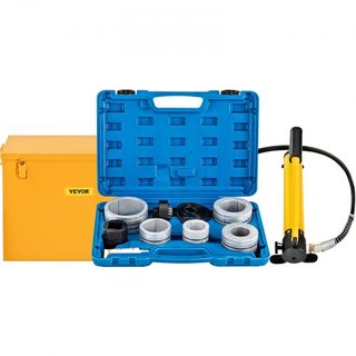 Expansor de Tubo de Escape Hidráulico, tamaño de 4.1 a 10.8 cm, Estirador de Tubo Hidráulico Manual de 10 T con 4 Matrices y 2 Estuches de Almacenamiento para Tubos de Cobre y Aluminio en Reparaci...