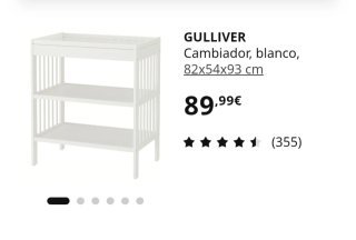 Cambiador Bebé IKEA Blanco