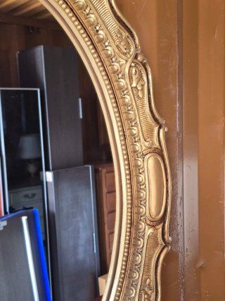 ESPEJO OVALADO DORADO ☎️683469031☎️