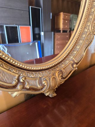 ESPEJO OVALADO DORADO ☎️683469031☎️