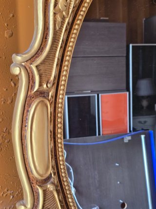 ESPEJO OVALADO DORADO ☎️683469031☎️