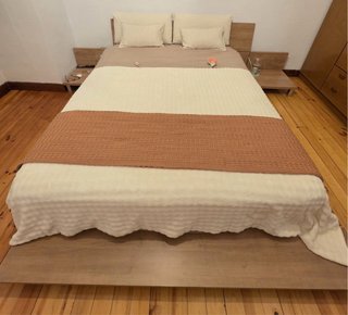 Estructura Cama Tatami con Mesillas Madera