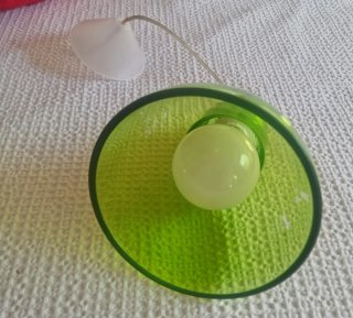 Lámpara colgante cristal verde Leroy Merlin