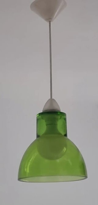 Lámpara colgante cristal verde Leroy Merlin