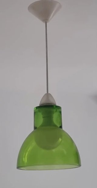 Lámpara colgante cristal verde Leroy Merlin