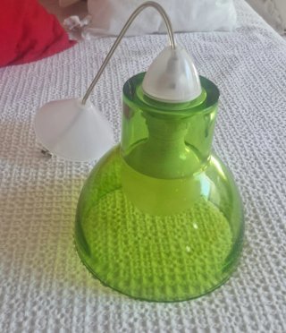 Lámpara colgante cristal verde Leroy Merlin