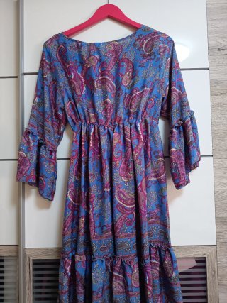 Vestido de seda estampado