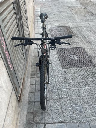 Bicicleta púrpura y negra