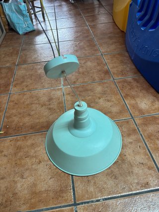 Lámpara colgante verde pastel