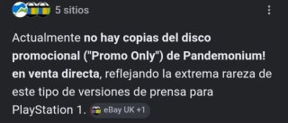 🇪🇸Pandemonium 2 PROMO PS1 PSX PSONE⚠️LEER⚠️