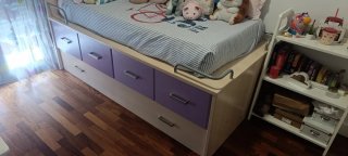 Cama 90 con cajones + cama inferior