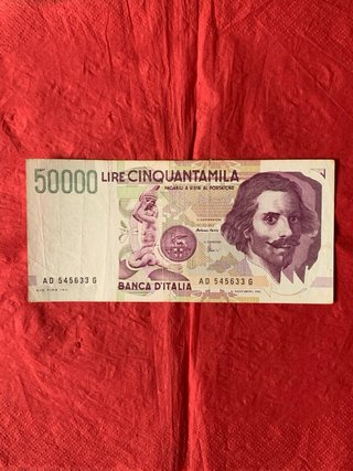 50000 Lire Banconota Italia