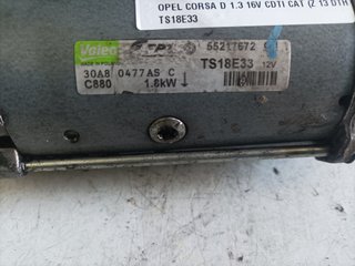 MOTOR ARRANQUE OPEL CORSA D TS18E33 1137980
