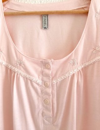 Camisón rosa pastel talla 3XL manga corta