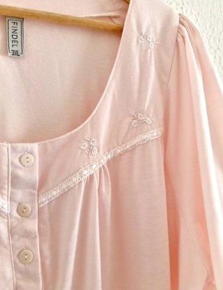 Camisón rosa pastel talla 3XL manga corta