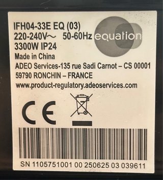 Calefactor Equation 3300W Negro